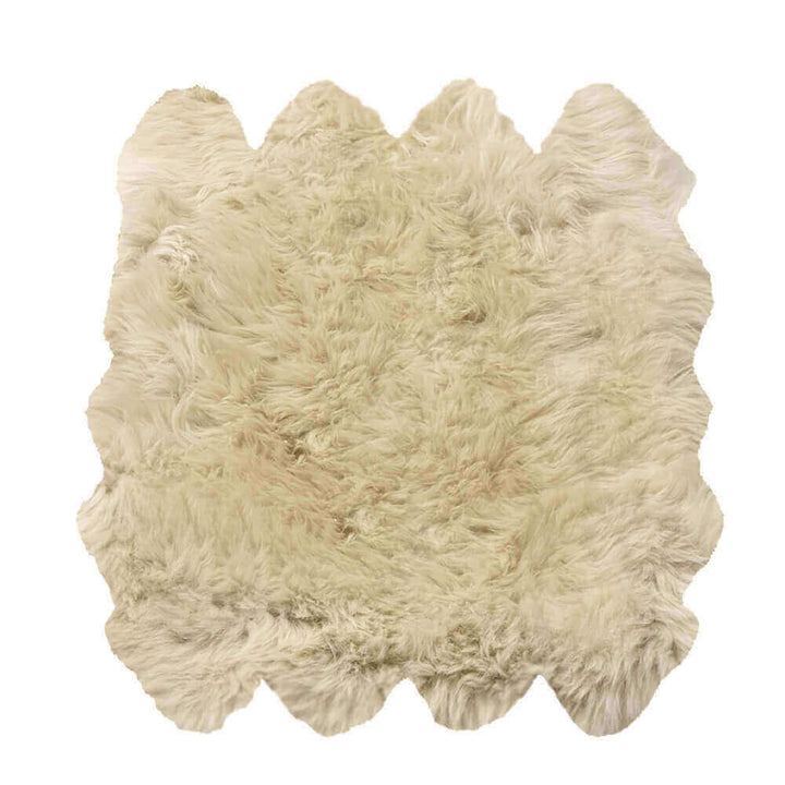 Oversize oyster sheepskin rug 180×180 cm extra large natural