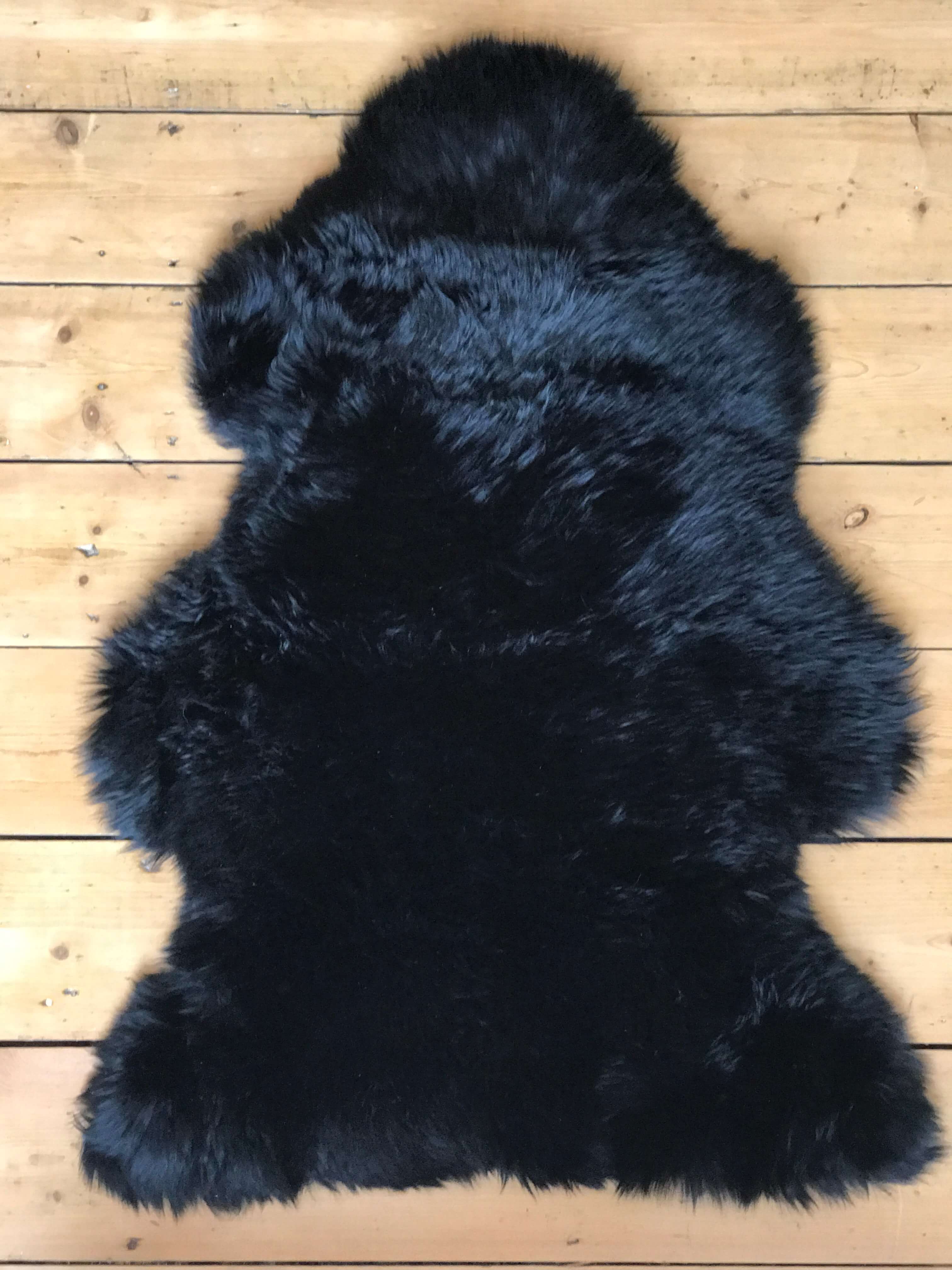 Details about   Black Genuine Icelandic Sheepskin Rug Black Sheepskin Pelt Black Natura Hide 